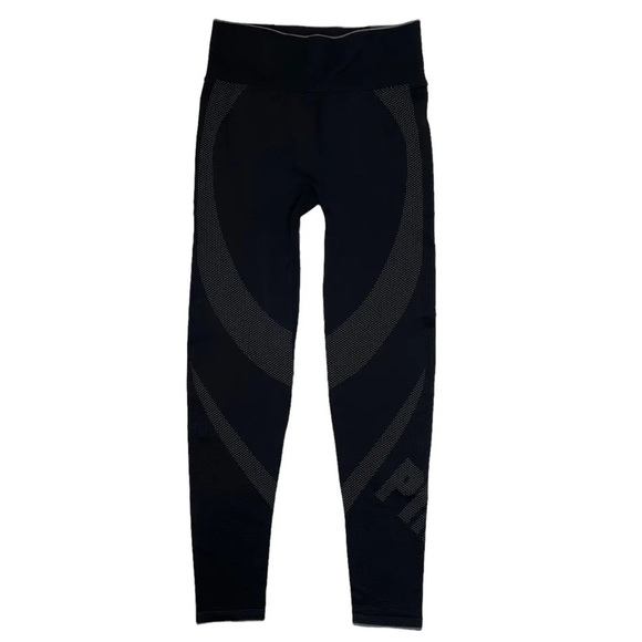 VICTORIA’S SECRET PINK Active Seamless Tight Legging Activewear Large Black Gray - Picture 1 of 10